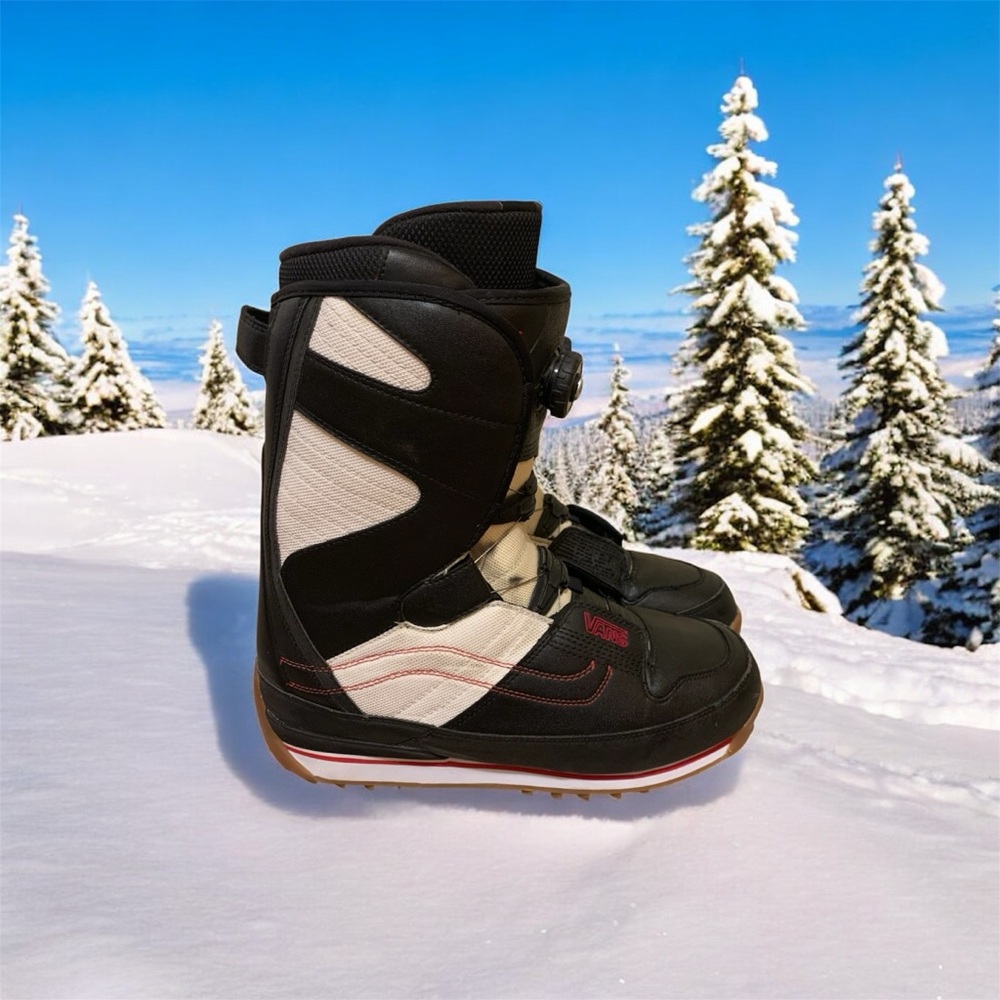 Vans Black and White Snow Boots